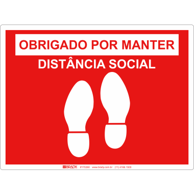 Adesivo de Chão Vermelho - Distanciamento Social