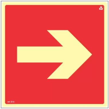 Placa Fotoluminescente E13 - Sinalização de Equipamento de Incêndio