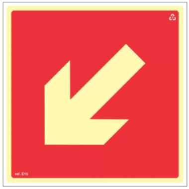 Placa Fotoluminescente E15 - Sinalização de Equipamento de Incêndio