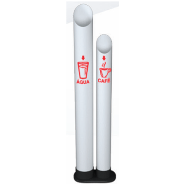 Coletor Tubular para Descarte de Copos Plásticos
