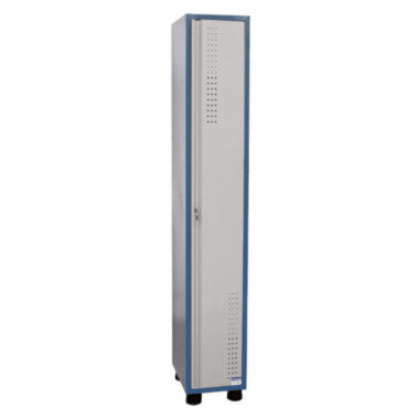 Armário Roupeiro 1 Porta - Cinza e Azul