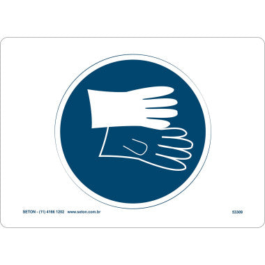 Placa de Sinalização: Proteção para as Mãos