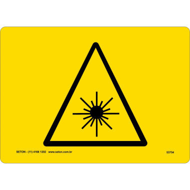 Placa de Sinalização Laser - Símbolo Internacional