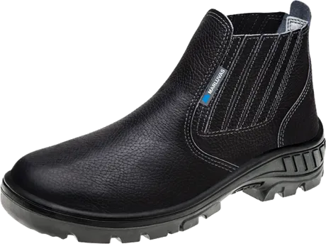 Bota de Segurança Marluvas 95B19-GI-BP Biqueira Plástica em Couro Fechamento Elástico CA 41422