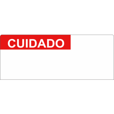 Etiqueta de Controle de Qualidade - CUIDADO 38x15mm