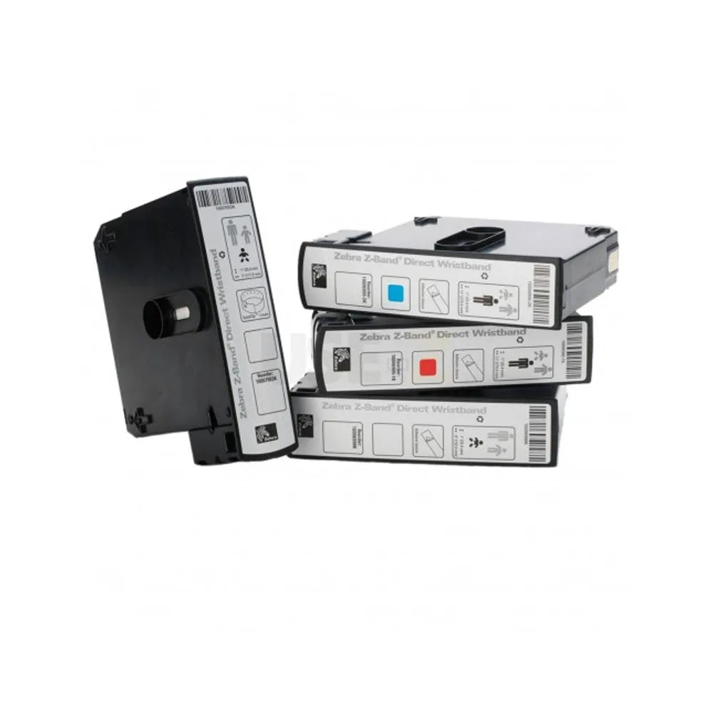 Caixa com 6 Cartuchos de Pulseiras para Impressora Zebra ZD510 HC Adulto Cor Branca