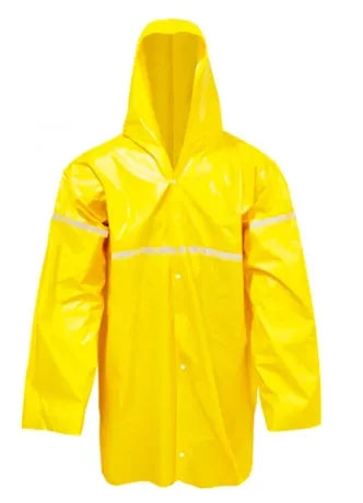 Capa de Chuva em PVC com refletivo Policap Vinilseg VL400 Amarela CA 33304