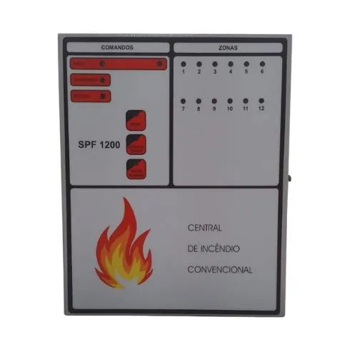 Central de Alarme de Incêndio Convencional 12 Setores