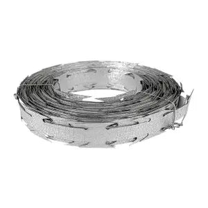 Concertina Linear Reta Perimetral Galvalume Rolo de 20 Metros, Lâmina de 28mm