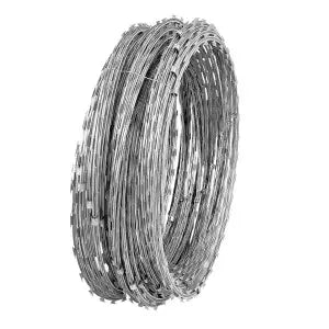 Concertina Perimetral Dupla em Aço Inox com 8 metros, diâmetros de 45cm, lâminas de 30mm, 56 Voltas, AISI304
