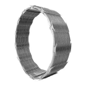 Concertina Perimetral Simples Galvalume 30cm rende 8 Metros, Lâmina de 63mm, 40 Voltas