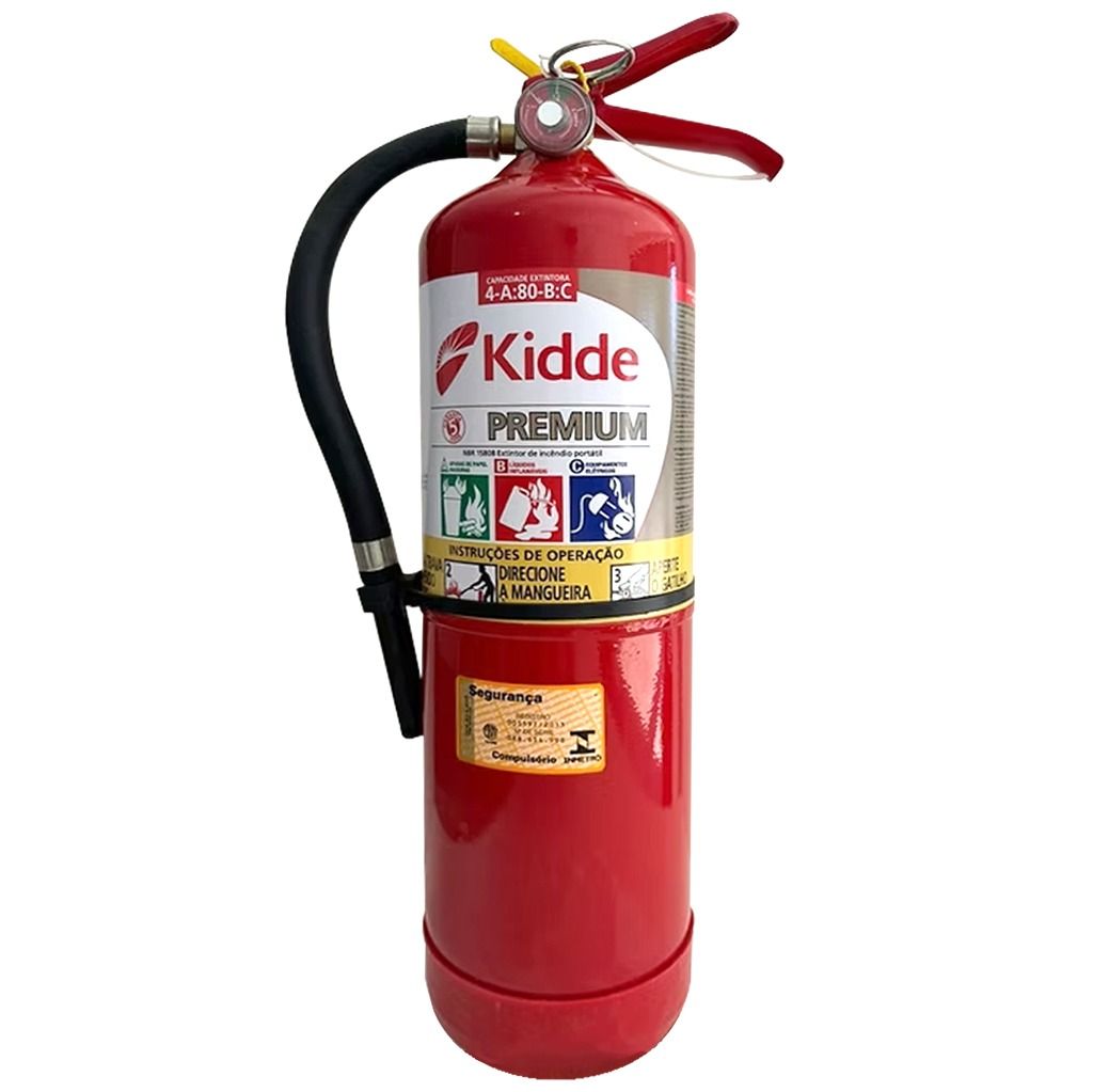 Extintor Pó Químico 4 5Kg Kidde 4 A 80 BC Premium Garantia 5 Anos