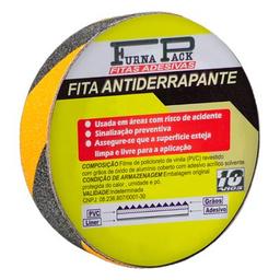 Fita Adesiva Antiderrapante FurnaPack Preta/Amar 48MMX30MTS