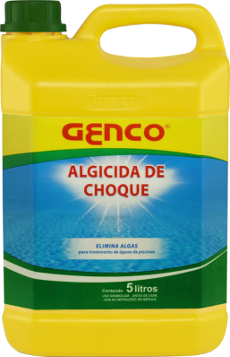 Galão Algicida De Choque 5 Litros Genco Limpeza Agua Verde