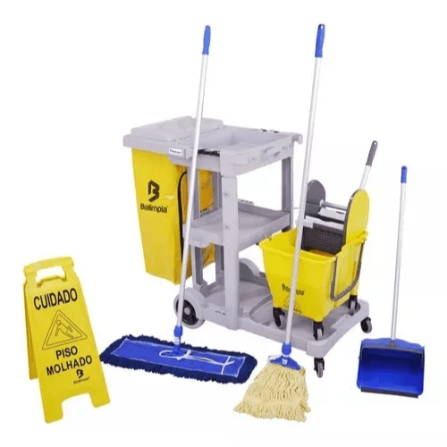 Kit para limpeza profissional  amarelo