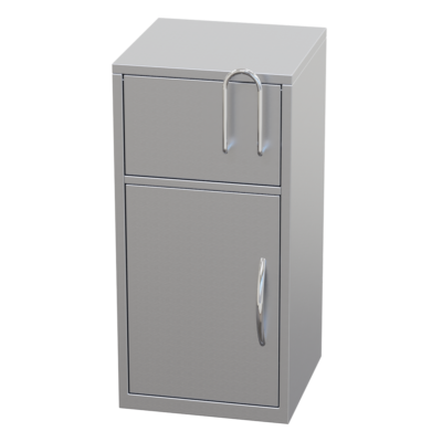 Lixeira Fast-Food Inox com capacidade de 100 litros