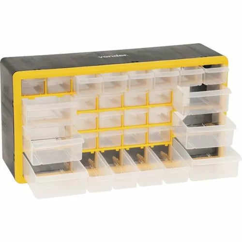 Organizador plástico com 30 compartimentos