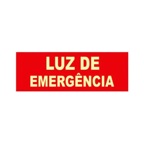 Placa Luz de Emergência Fotoluminescente Certificada 12x24cm