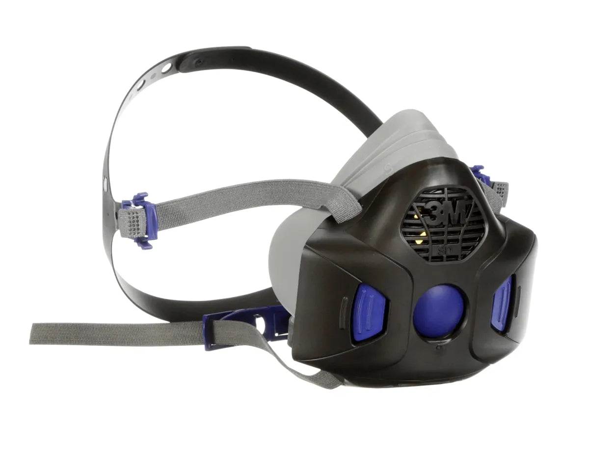 Respirador Reutilizável Semifacial 3M Secure Click HF-802SD Tamanho M Com Botão de Teste Vedação CA 44458