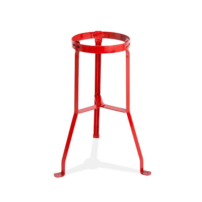 Suporte Extintor Chão - tripé P8 P12 AP Co2 reforçado Vermelho