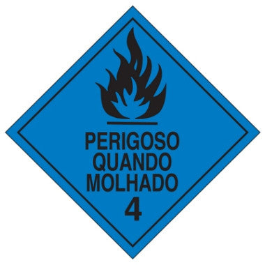Placa Perigoso Quando Molhado - NBR 7500
