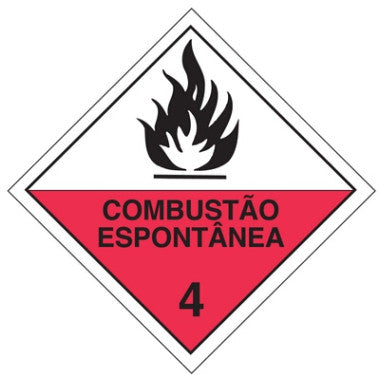 Placa de Sinalização - Combustão Espontânea 4