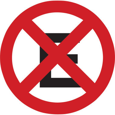 Placa de Sinalização Proibido Parar e Estacionar - Alumínio 50cm