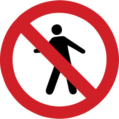 Placa de Sinalização Proibido Passagem de Pedestres