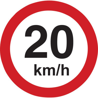 Placa de Sinalização de Trânsito 20km/h em Alumínio