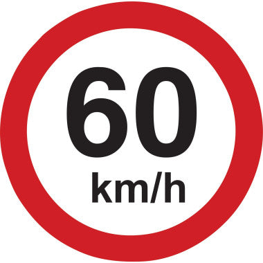 Placa de Sinalização 60km/h em Alumínio