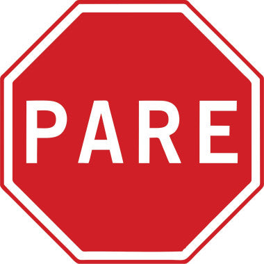 Placa de Pare em Alumínio - Sinalização de Trânsito