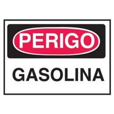 Etiqueta de Perigo - Gasolina em Vinil Autoadesivo