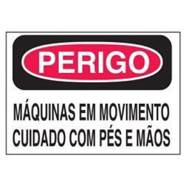 Etiqueta de Perigo - Máquinas em Movimento