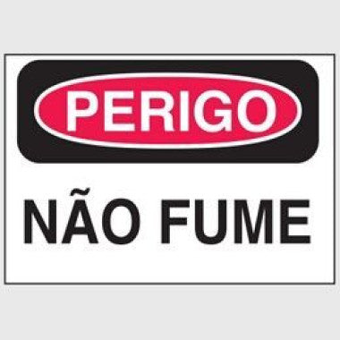 Etiqueta de Perigo - Proibido Fumar