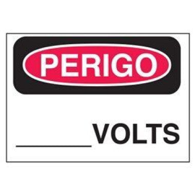 Etiqueta de Perigo - Indicação de Voltagem