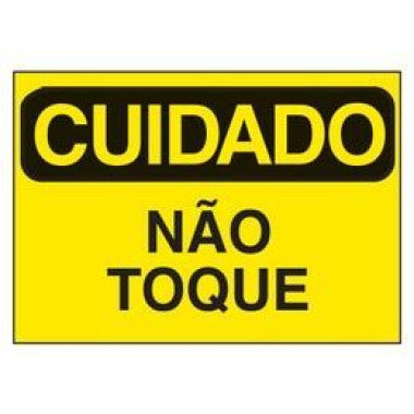 Etiqueta de Cuidado - Aviso Não Toque