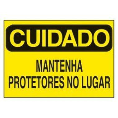 Etiqueta de Cuidado para Protetores - Alta Resistência