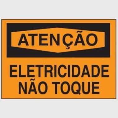 Etiqueta de Atenção - Cuidado com Eletricidade