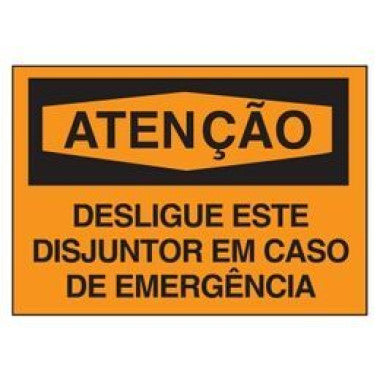 Etiqueta de Emergência - Desligue Este Disjuntor