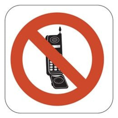 Placa Proibido Celular com Pictograma