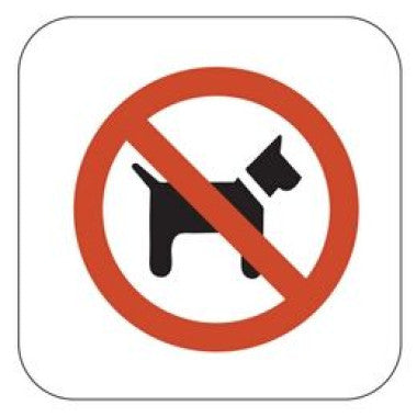 Placa Proibido Animais com Pictograma