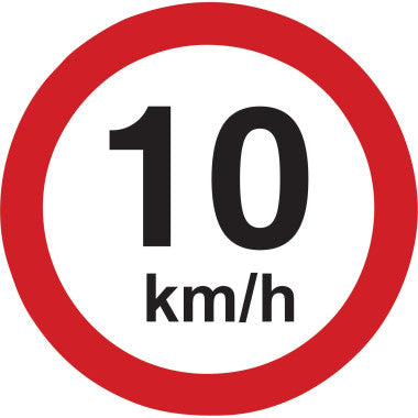 Placa de Trânsito 10km/h em Alumínio