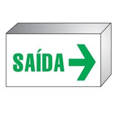 Luminária de Emergência Bivolt com Indicação de Saída à Direita