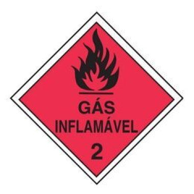 Rolo de Etiquetas Gás Inflamável 2 - 500 Unidades