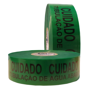Fita Subterrânea para Identificação de Tubulação de Água - 7,6cm x 300m