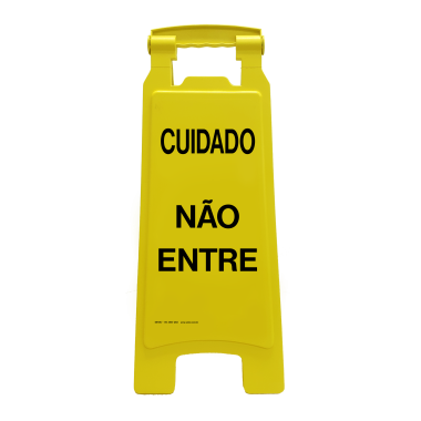 Placa de Sinalização Dobrável Cuidado Não Entre