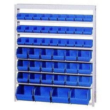 Estante de Gaveteiros Azul - 1,00m x 0,35m com 49 Compartimentos