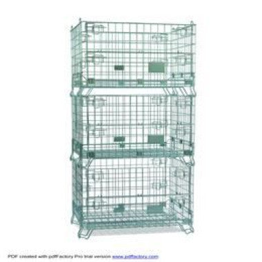 Caixa Dobrável para Armazém em Aço Zincado