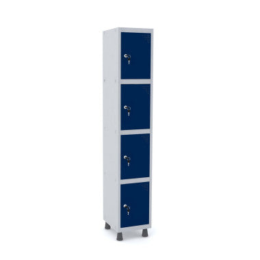 Armário Azul para Vestiários com 4 Portas - Alta Durabilidade