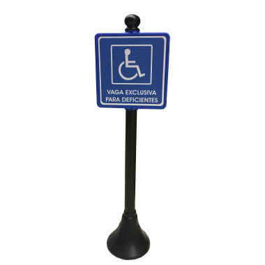 Pedestal de Sinalização para Vaga Exclusiva de Deficientes